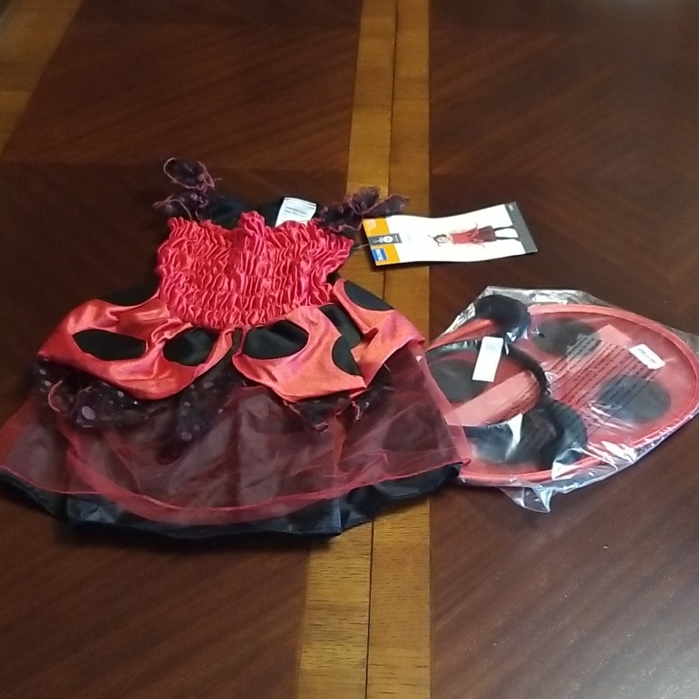 NWT Target Red and Black Ladybug Costume for Kids - Size 18-24 Months